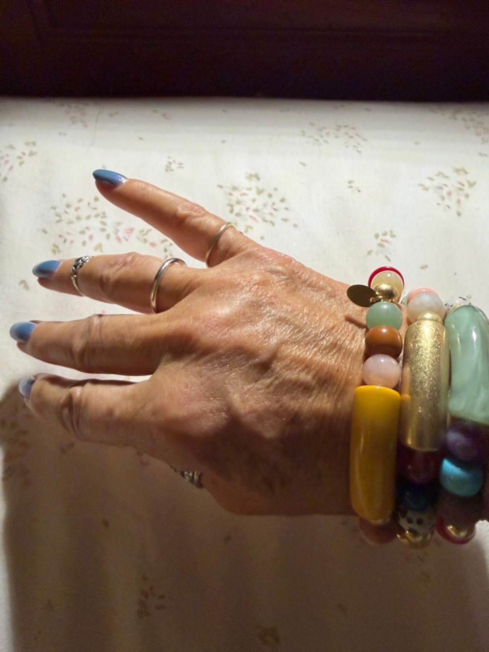 Plunder Multicolor Chunky Beaded Bracelet Set - Picture 4 of 5